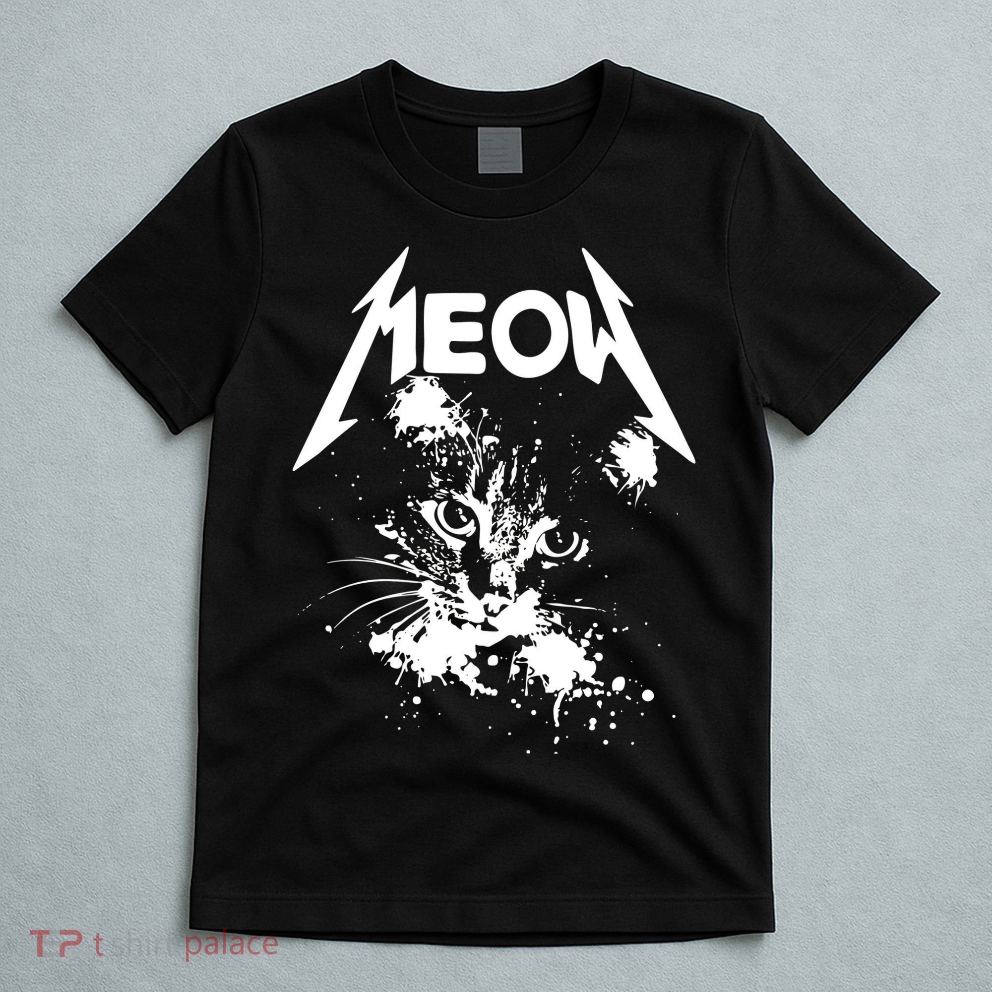 Lightning Cat Meow Logo T-Shirt