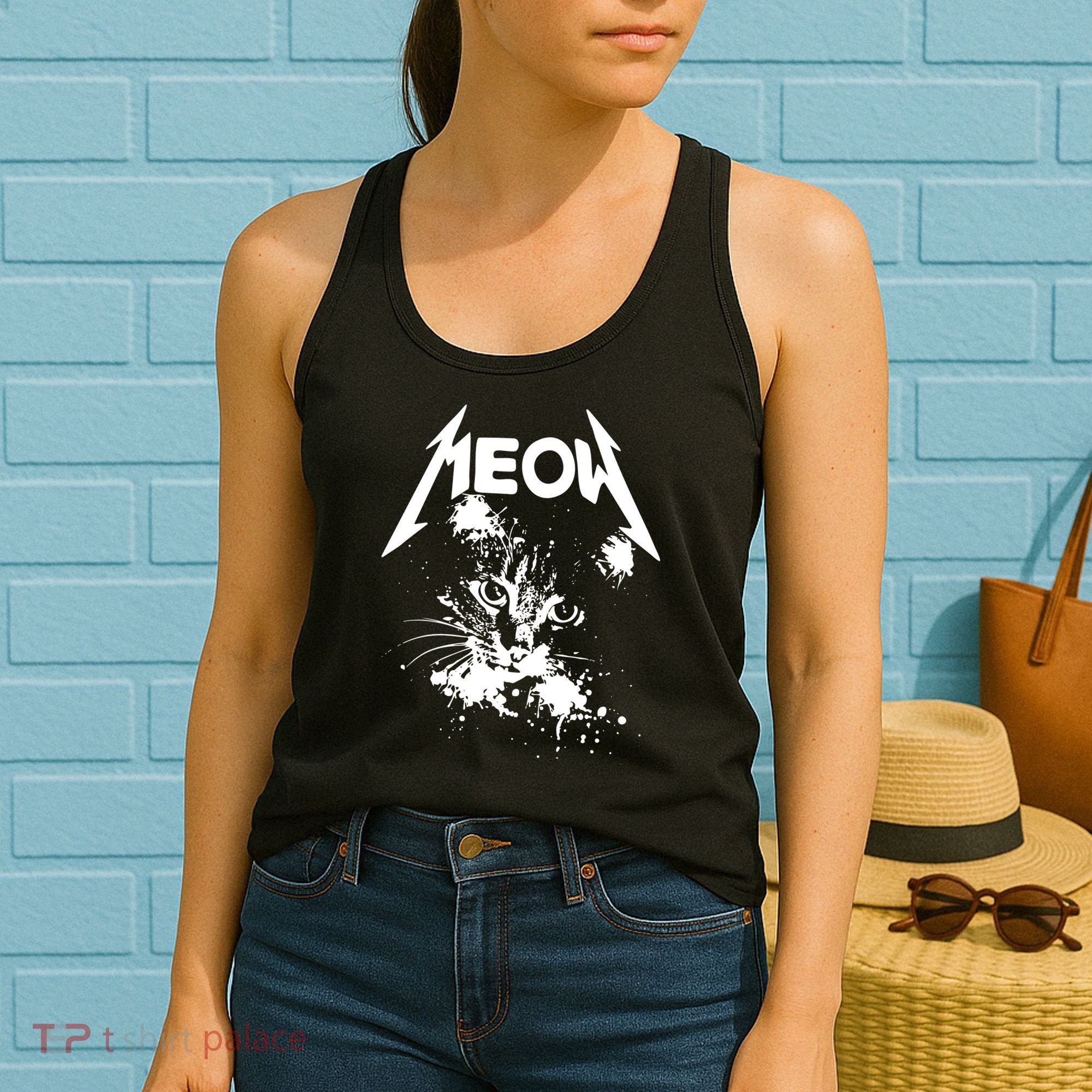 Lightning Cat Meow Logo Women's Tank Top