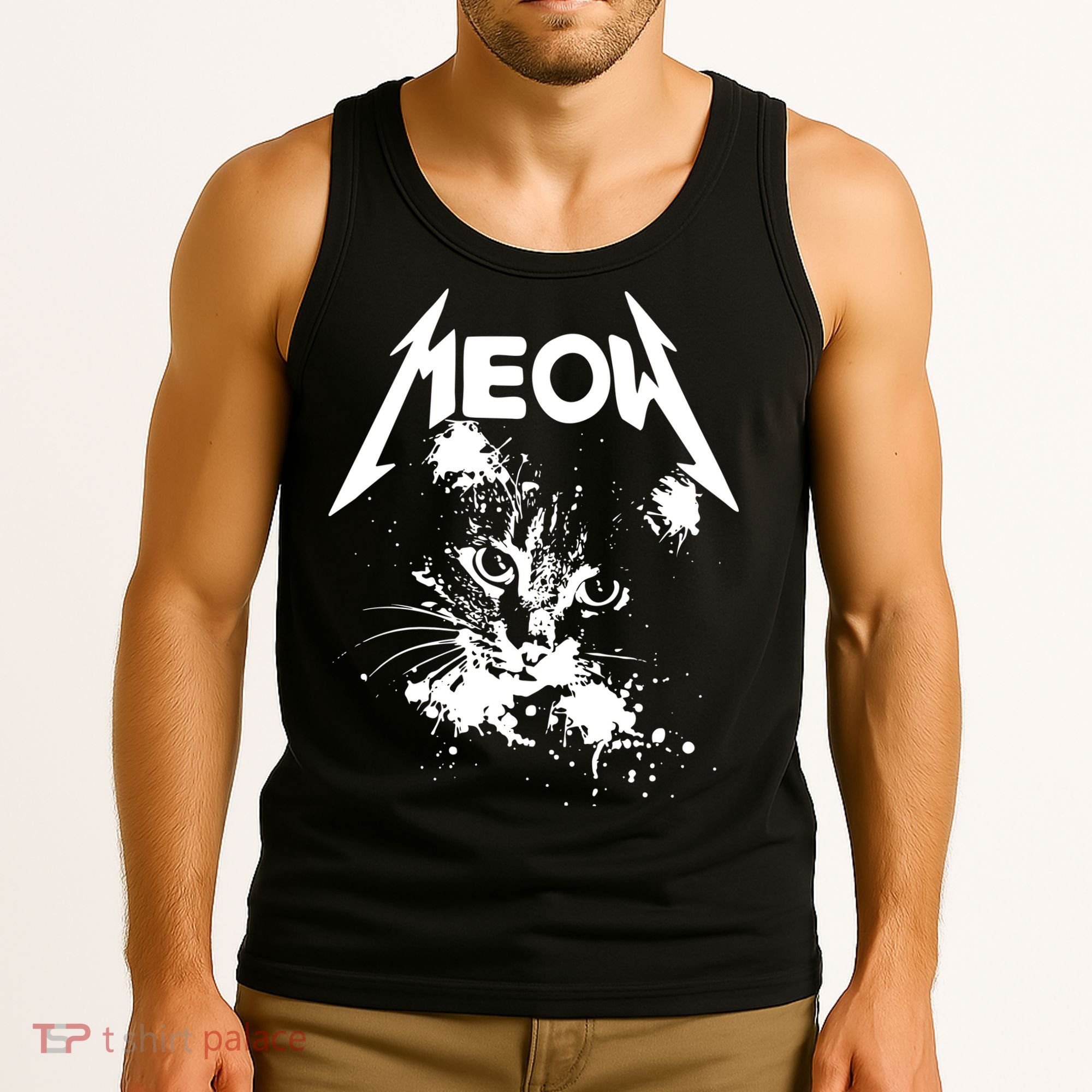 Lightning Cat Meow Logo Tank Top