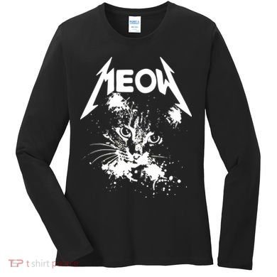 Lightning Cat Meow Logo Women's Long Sleeve Shirt