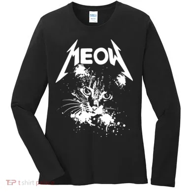 Lightning Cat Meow Logo Women's Long Sleeve Shirt