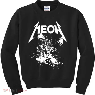 Lightning Cat Meow Logo Kids Sweatshirt