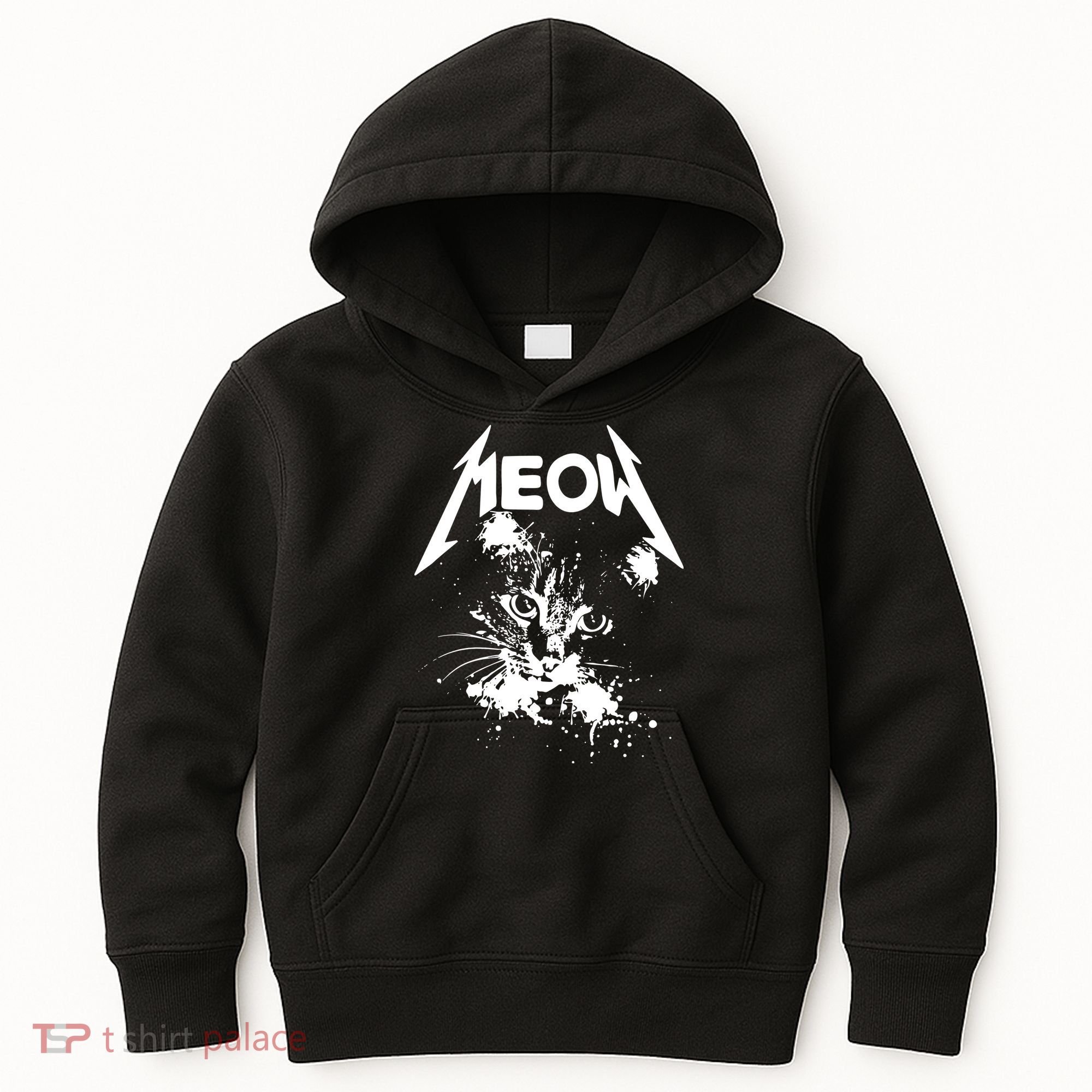 Lightning Cat Meow Logo Kids Hoodie