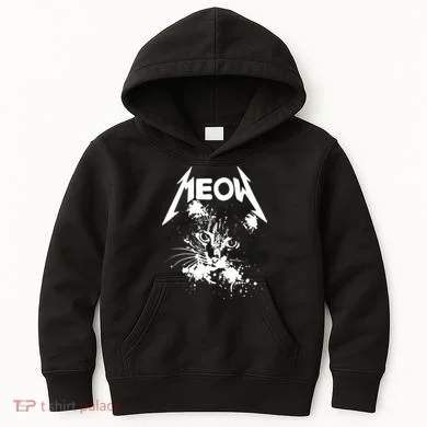 Lightning Cat Meow Logo Kids Hoodie
