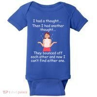 Lady I Had A Thought Funny Sarcastic Old Or Older Person Cool Gift Baby Bodysuit thumb 0
