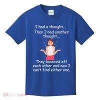 Lady I Had A Thought Funny Sarcastic Old Or Older Person Cool Gift Kids T-Shirt thumb 0