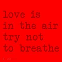 Love Is In The Air Try Not To Breathe Funny Valentines Day Santa Hat thumb 1