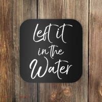 Left It In The Water Shirt Cute Christian Baptism Gift Coaster thumb 0