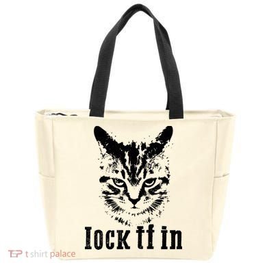 Lock It In: Fierce Cat Tote Bag
