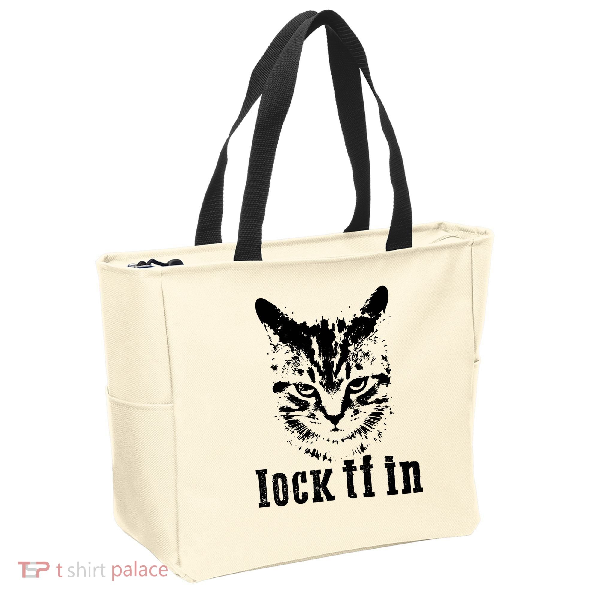 Lock It In: Fierce Cat Tote Bag