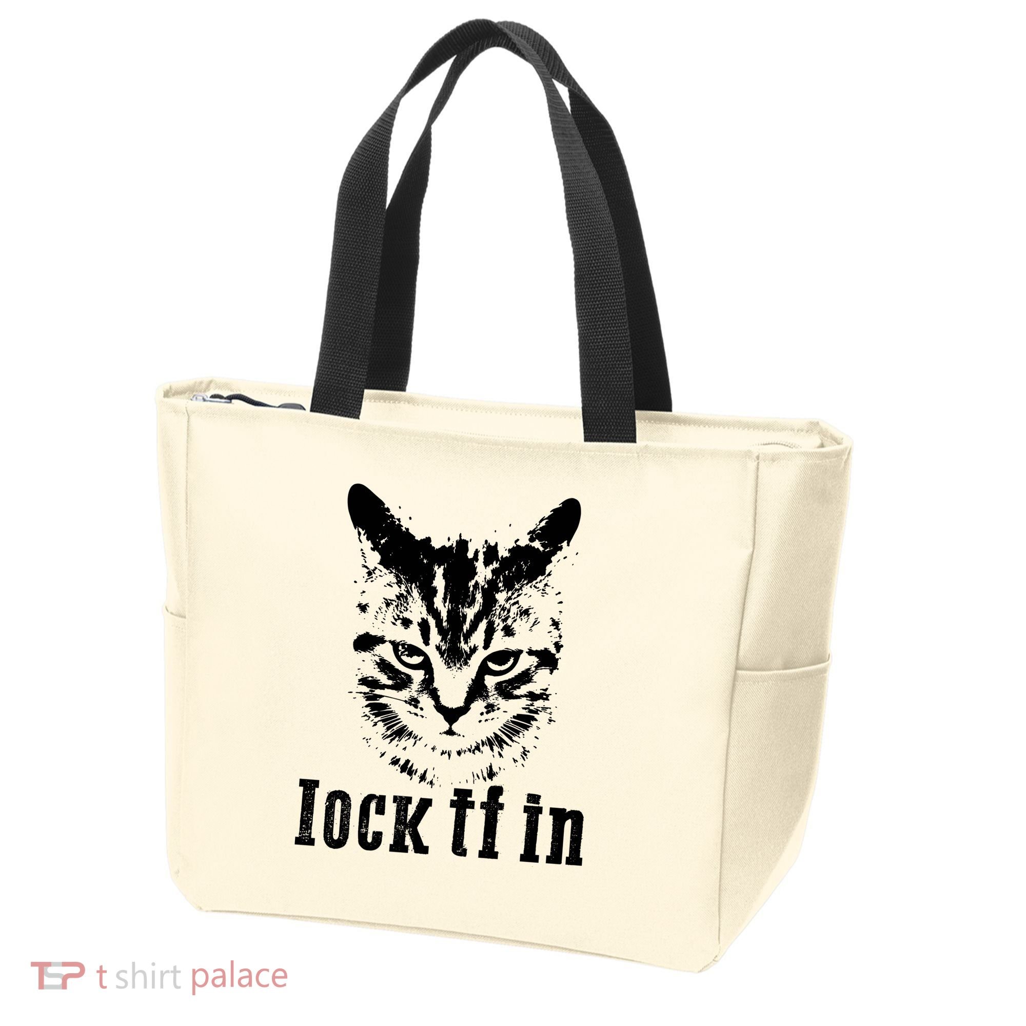 Lock It In: Fierce Cat Tote Bag