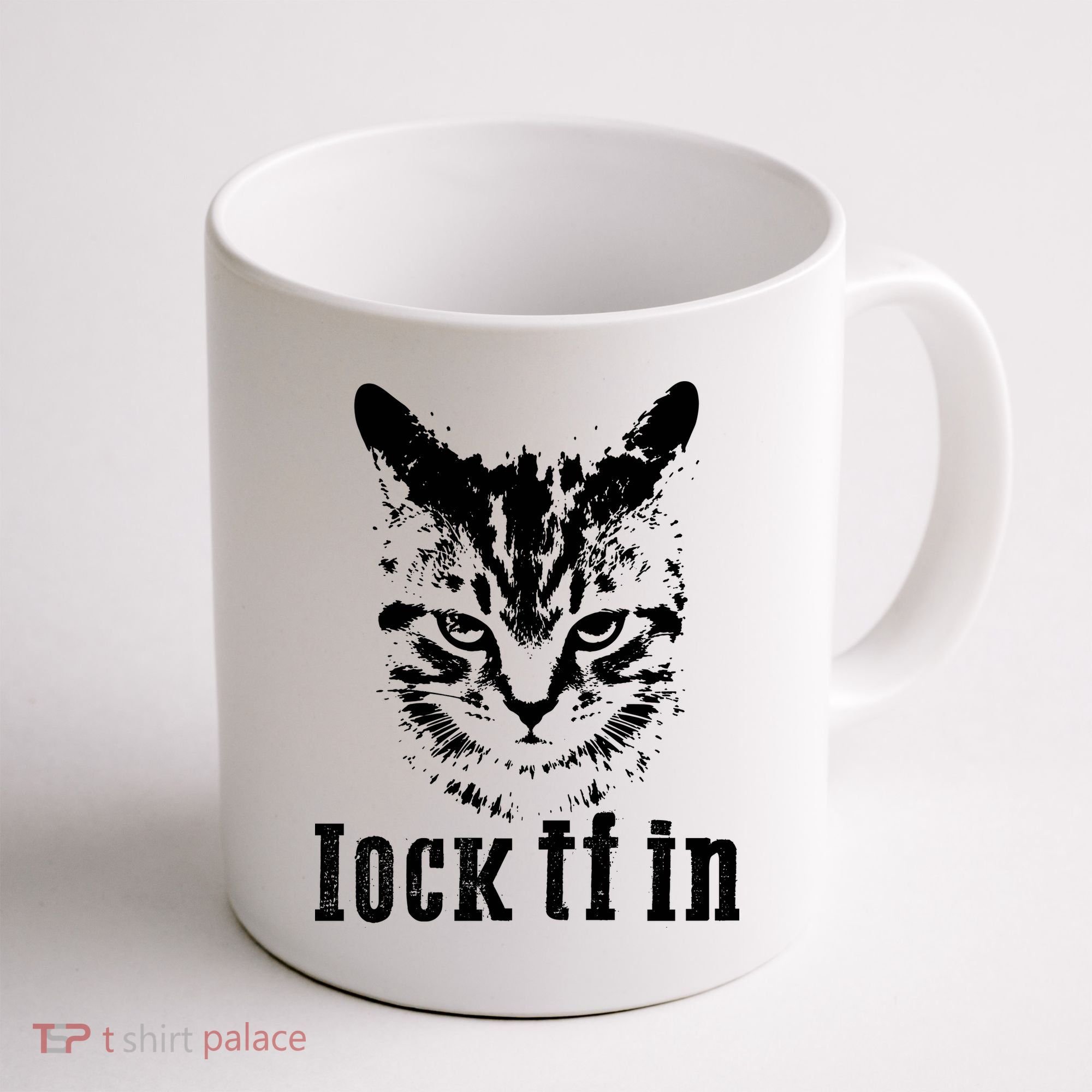 Lock It In: Fierce Cat Coffee Mug