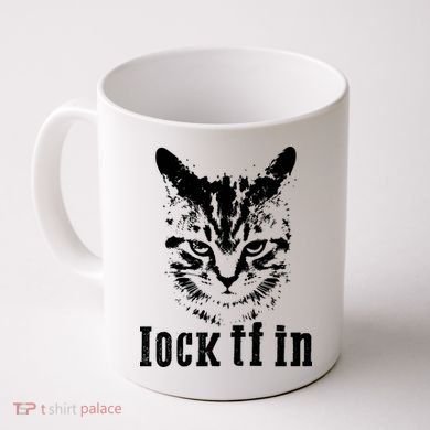 Lock It In: Fierce Cat Coffee Mug
