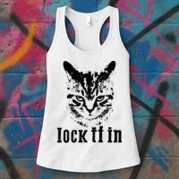 Lock It In: Fierce Cat Women's Tank Top thumb 3