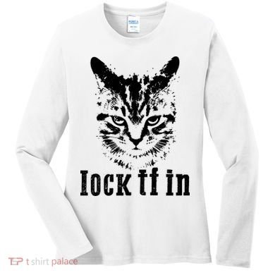 Lock It In: Fierce Cat Women's Long Sleeve Shirt