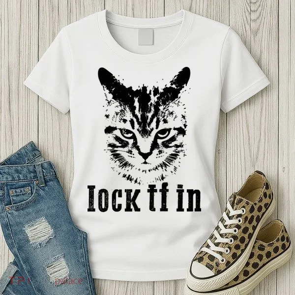 Lock It In: Fierce Cat Women's T-Shirt
