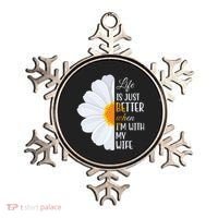 Life Is Just Better When I'm With My Wife Sunflower Ornament thumb 0