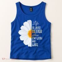 Life Is Just Better When I'm With My Wife Sunflower Tank Top thumb 2