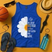 Life Is Just Better When I'm With My Wife Sunflower Tank Top thumb 4
