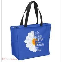 Life Is Just Better When I'm With My Wife Sunflower Tote Bag thumb 2