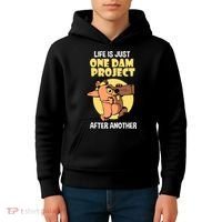 Life Is Just One Dam Project After Another Kids Hoodie thumb 4
