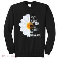 Life Is Just Better When I'm With My Husband Sunflower Sweatshirt thumb 0