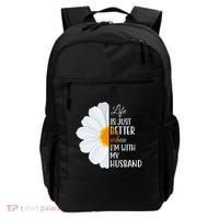 Life Is Just Better When I'm With My Husband Sunflower Backpack thumb 0