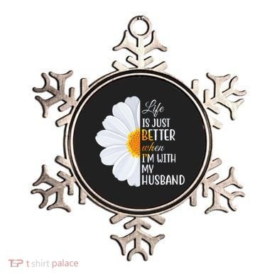 Life Is Just Better When I'm With My Husband Sunflower Ornament