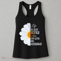 Life Is Just Better When I'm With My Husband Sunflower Women's Tank Top thumb 3