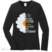 Life Is Just Better When I'm With My Husband Sunflower Women's Long Sleeve Shirt thumb 0