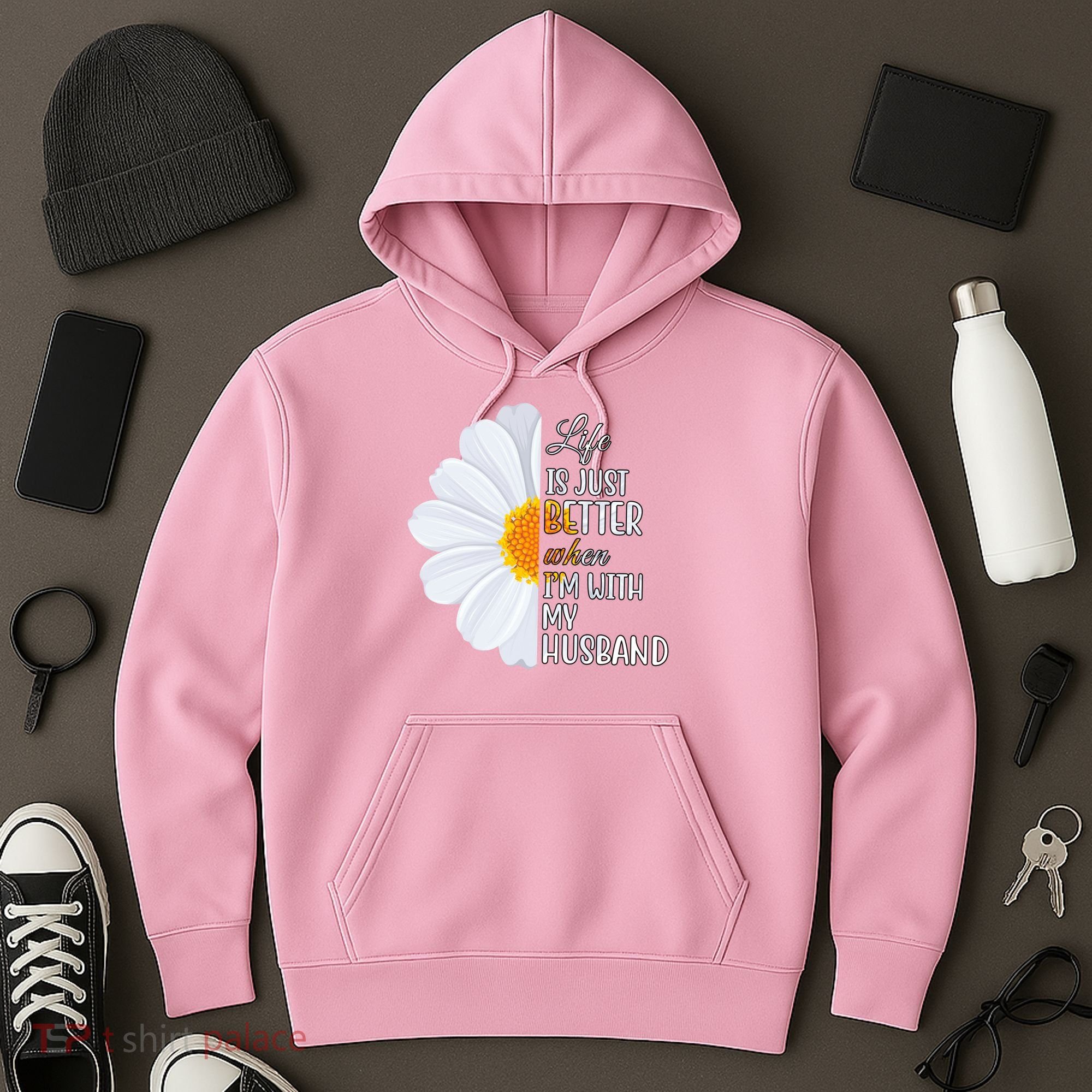 Life Is Just Better When I'm With My Husband Sunflower Hoodie