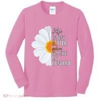 Life Is Just Better When I'm With My Husband Sunflower Kids Long Sleeve Shirt thumb 0