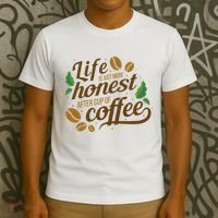 Life Is Just More Honest After Cup Of Coffee Funny T-Shirt thumb 3