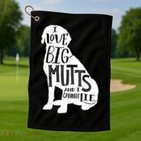 Like Big Mutts and I Cannot Lie Golf Towel thumb 1