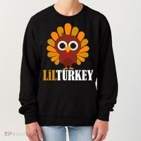 Lil Turkey Cute Thanksgiving  Women's Sweatshirt thumb 0