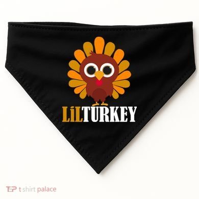 Lil Turkey Cute Thanksgiving  USA-Made Doggie Bandana