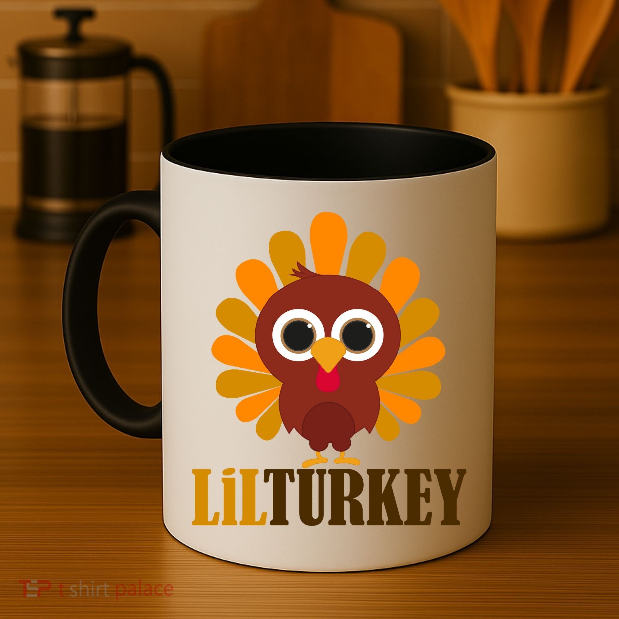 Lil Turkey Cute Thanksgiving  Coffee Mug