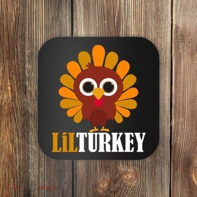 Lil Turkey Cute Thanksgiving  Coaster