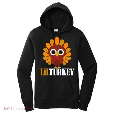 Lil Turkey Cute Thanksgiving  Women's Hoodie
