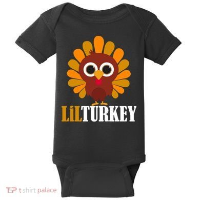 Lil Turkey Cute Thanksgiving  Baby Bodysuit