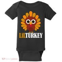 Lil Turkey Cute Thanksgiving  Baby Bodysuit thumb 0