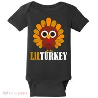 Lil Turkey Cute Thanksgiving  Baby Bodysuit thumb 0