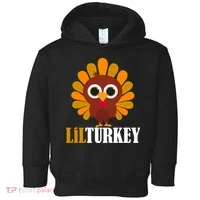 Lil Turkey Cute Thanksgiving  Toddler Hoodie thumb 0