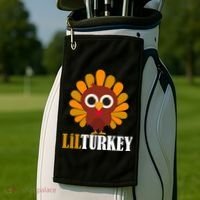 Lil Turkey Cute Thanksgiving  Golf Towel thumb 2