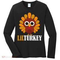 Lil Turkey Cute Thanksgiving  Women's Long Sleeve Shirt thumb 0