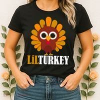 Lil Turkey Cute Thanksgiving  Women's T-Shirt thumb 2