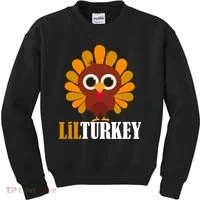 Lil Turkey Cute Thanksgiving  Kids Sweatshirt thumb 0