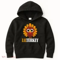 Lil Turkey Cute Thanksgiving  Kids Hoodie thumb 0