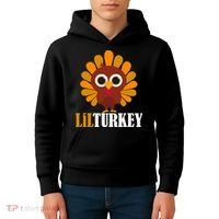 Lil Turkey Cute Thanksgiving  Kids Hoodie thumb 4