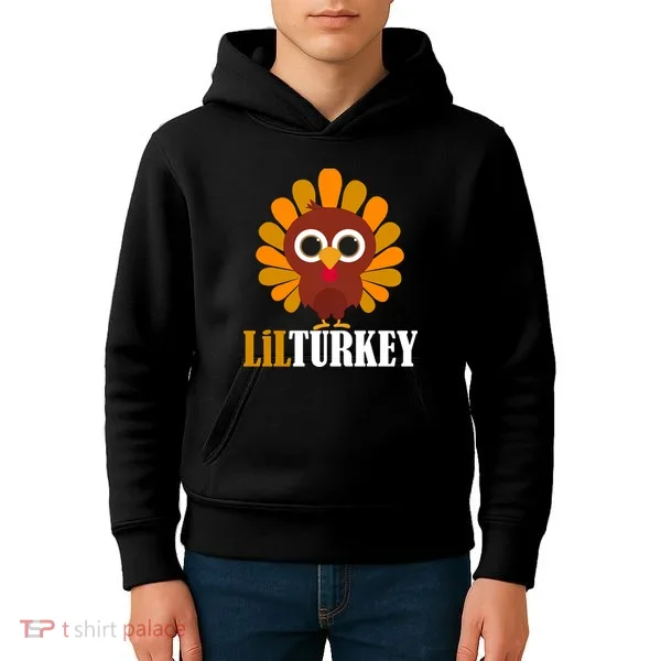 Lil Turkey Cute Thanksgiving  Kids Hoodie